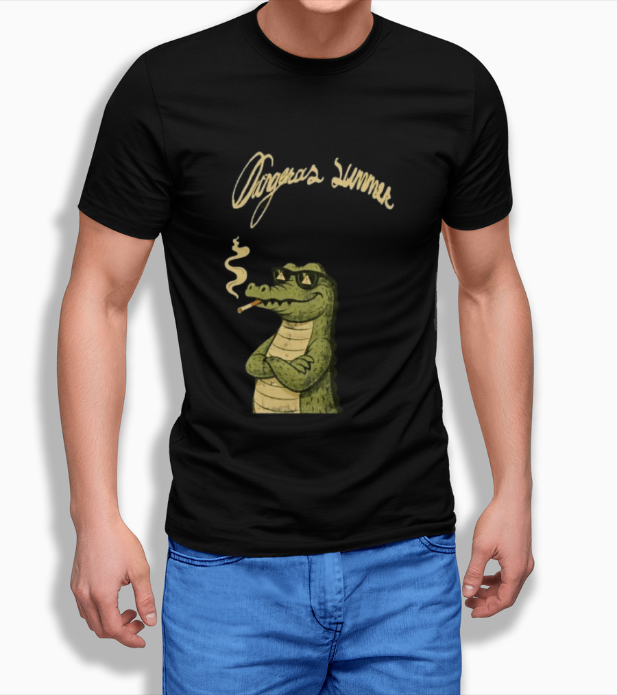 Yeat Dangerous Summer Loose Leaf Gator Smoking Cool Sunglasses Crocodile T-Shirt