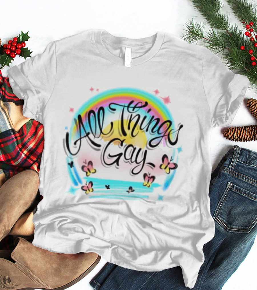 All Things Gay Rainbow Butterflies Festival Baby T-Shirt