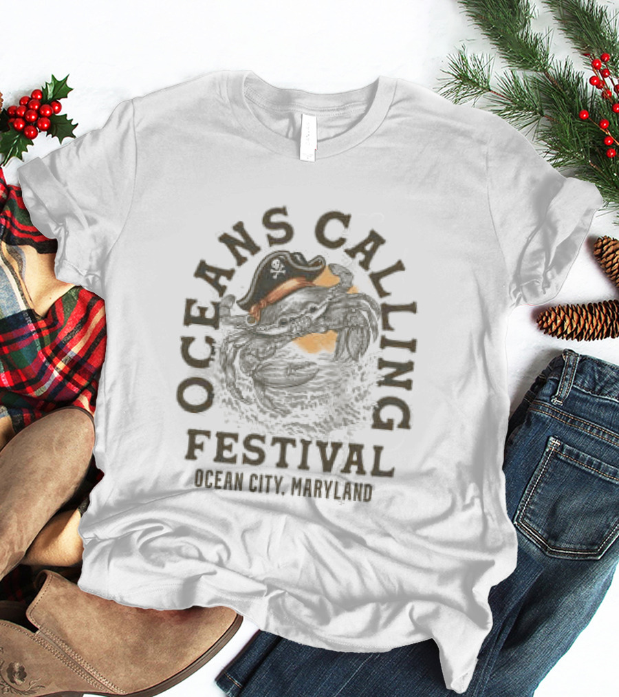 Oceans Calling Festival Crab Captain Lineup Ocean City Maryland T-Shirt