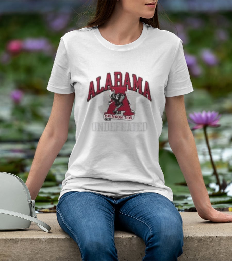 Undefeated Alabama Crimson Tide Elephant Letter A T-Shirt