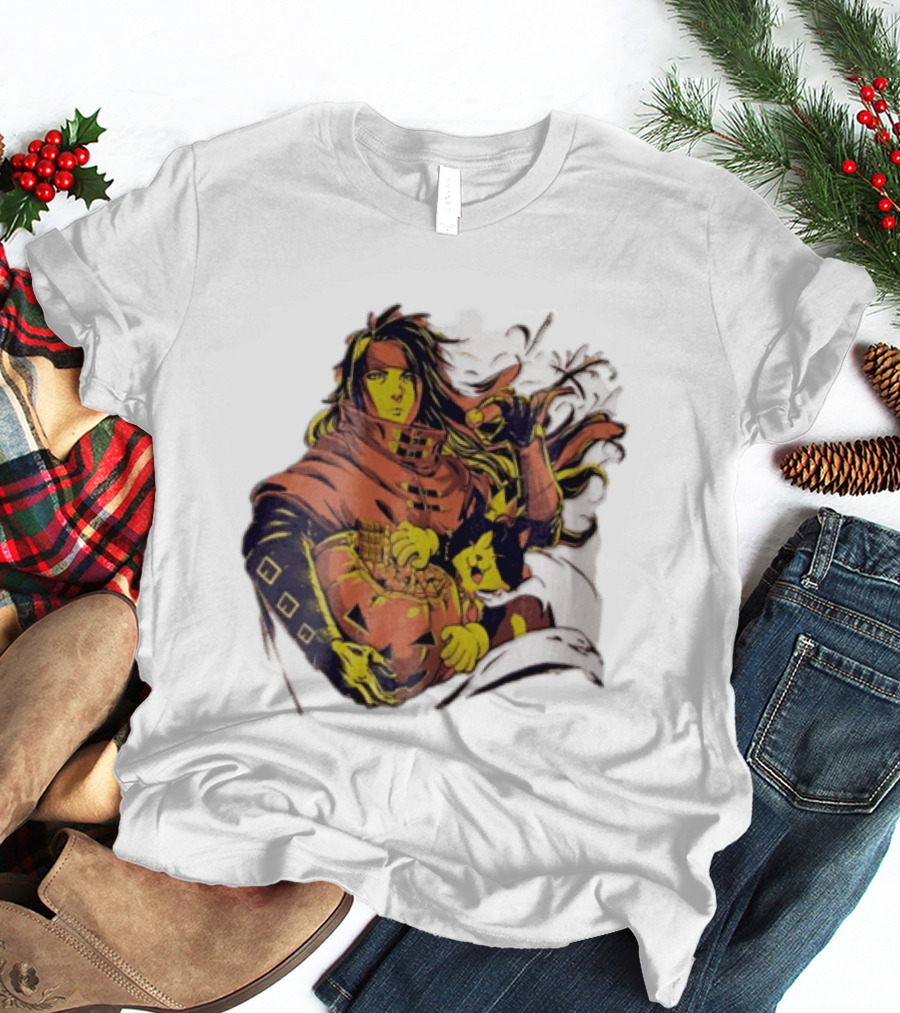 Vincent Valentine Cait Sith Halloween Pumpkin Final Fantasy T-Shirt