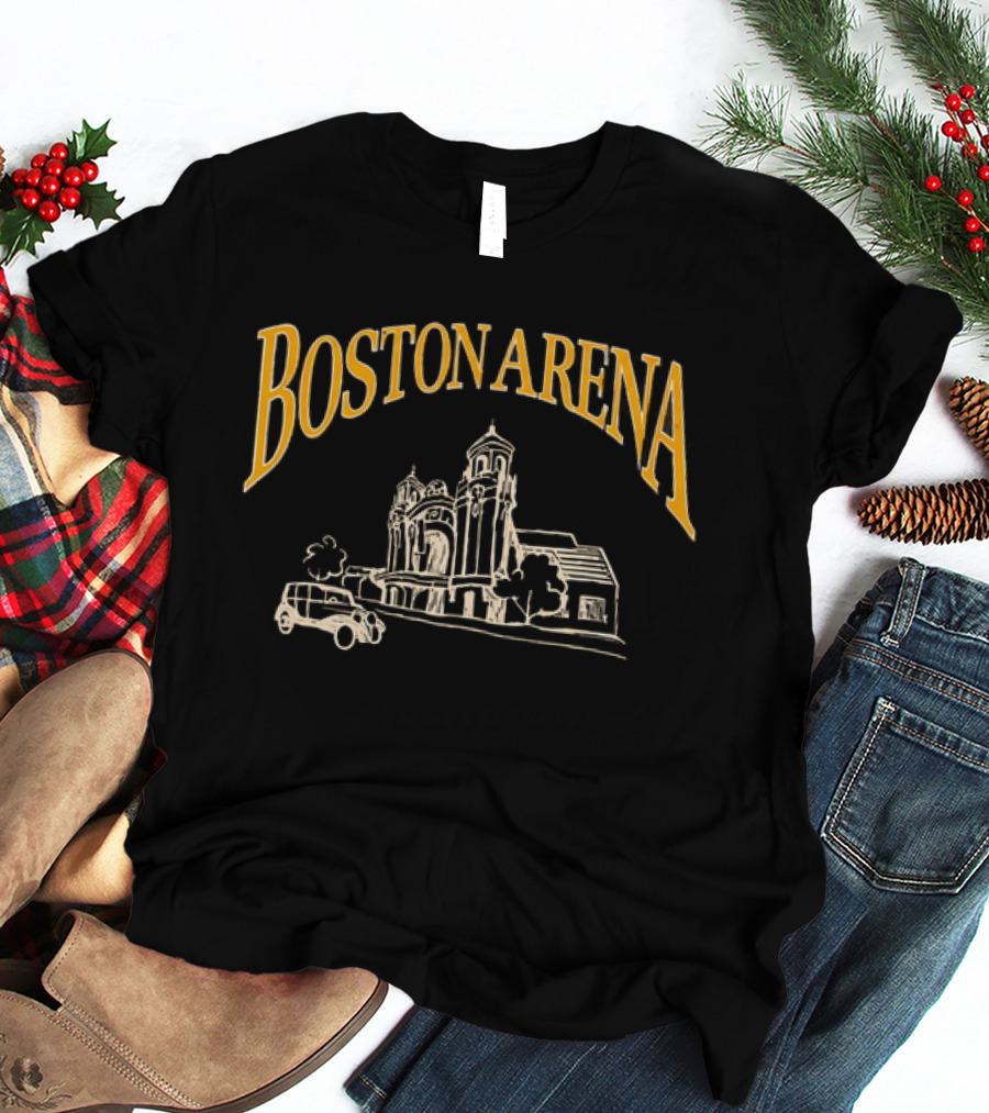 David Pastrnak Boston Arena Historic Venue Architecture T-Shirt