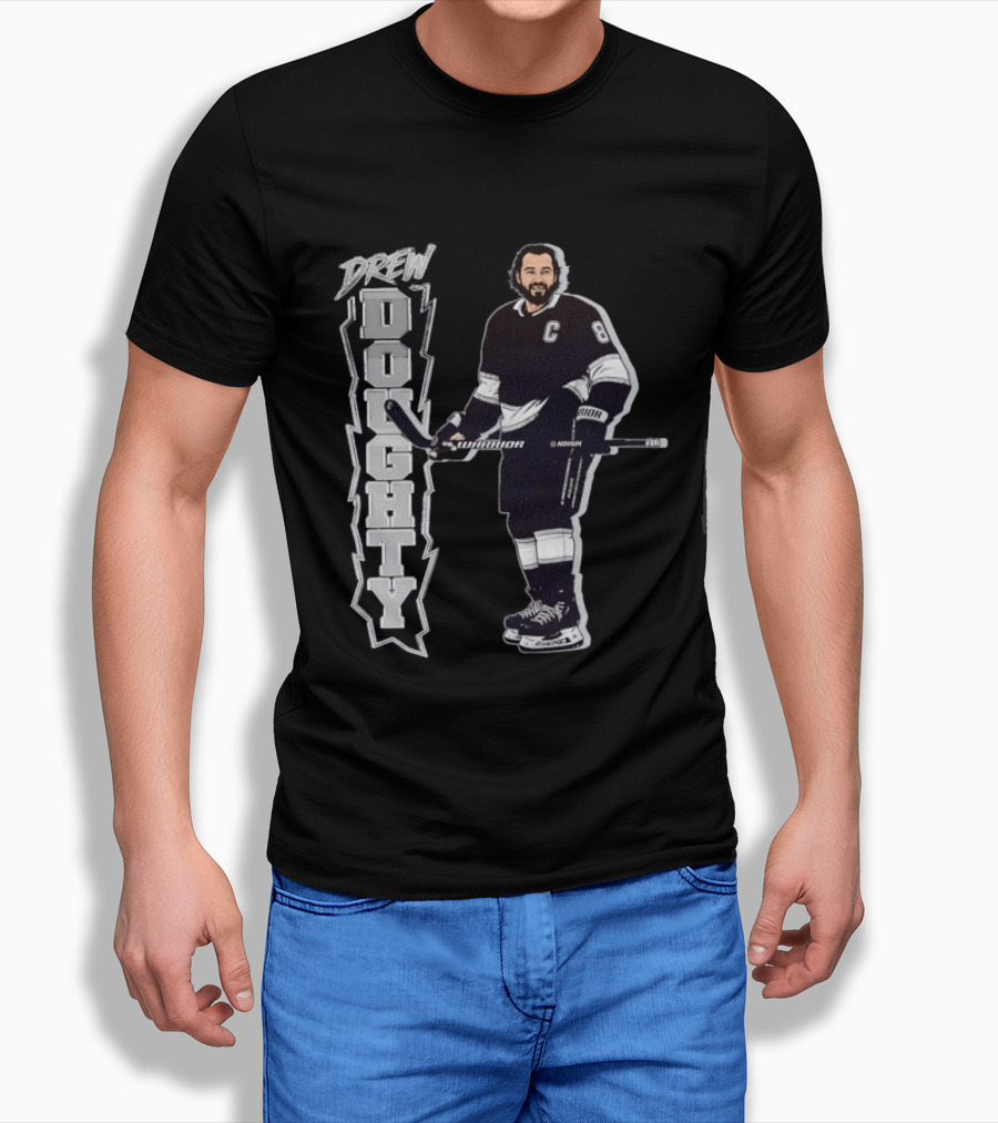 Drew Doughty Captain 8 Los Angeles Kings Hockey Vertical T-Shirt