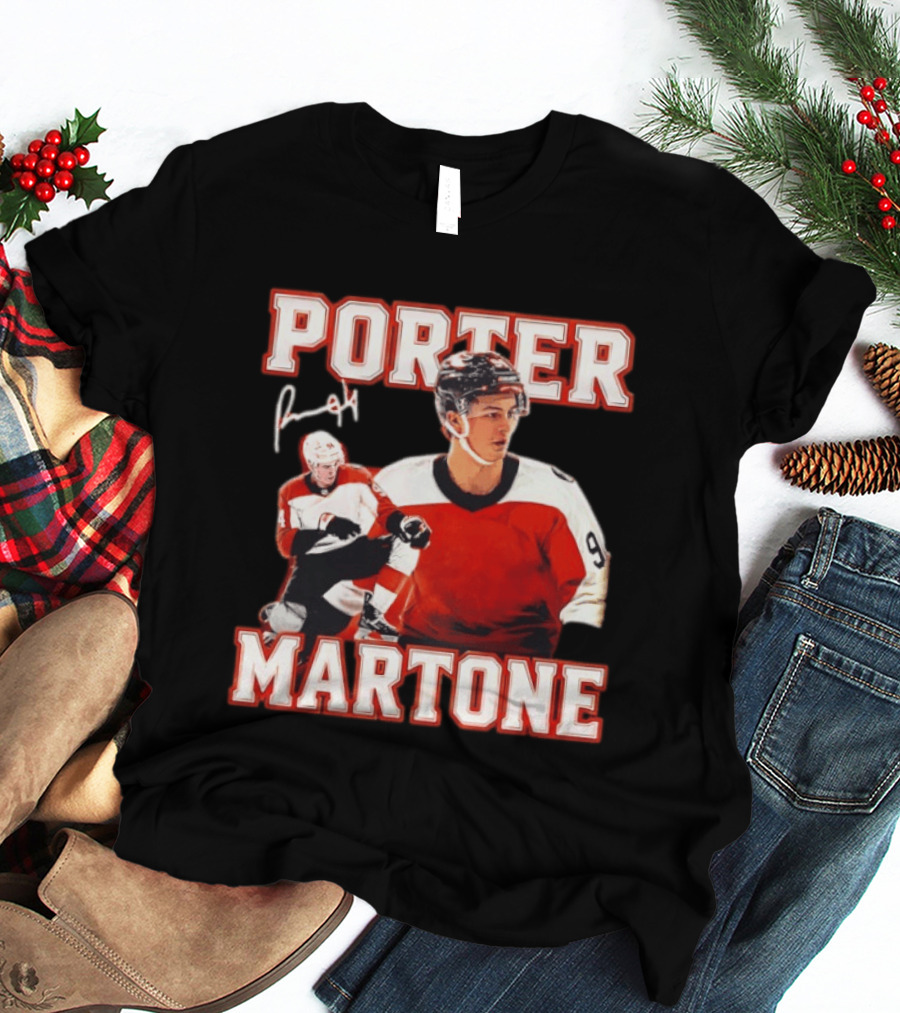 Porter Martone Philadelphia Flyers Hockey Player 9 Signature T-Shirt
