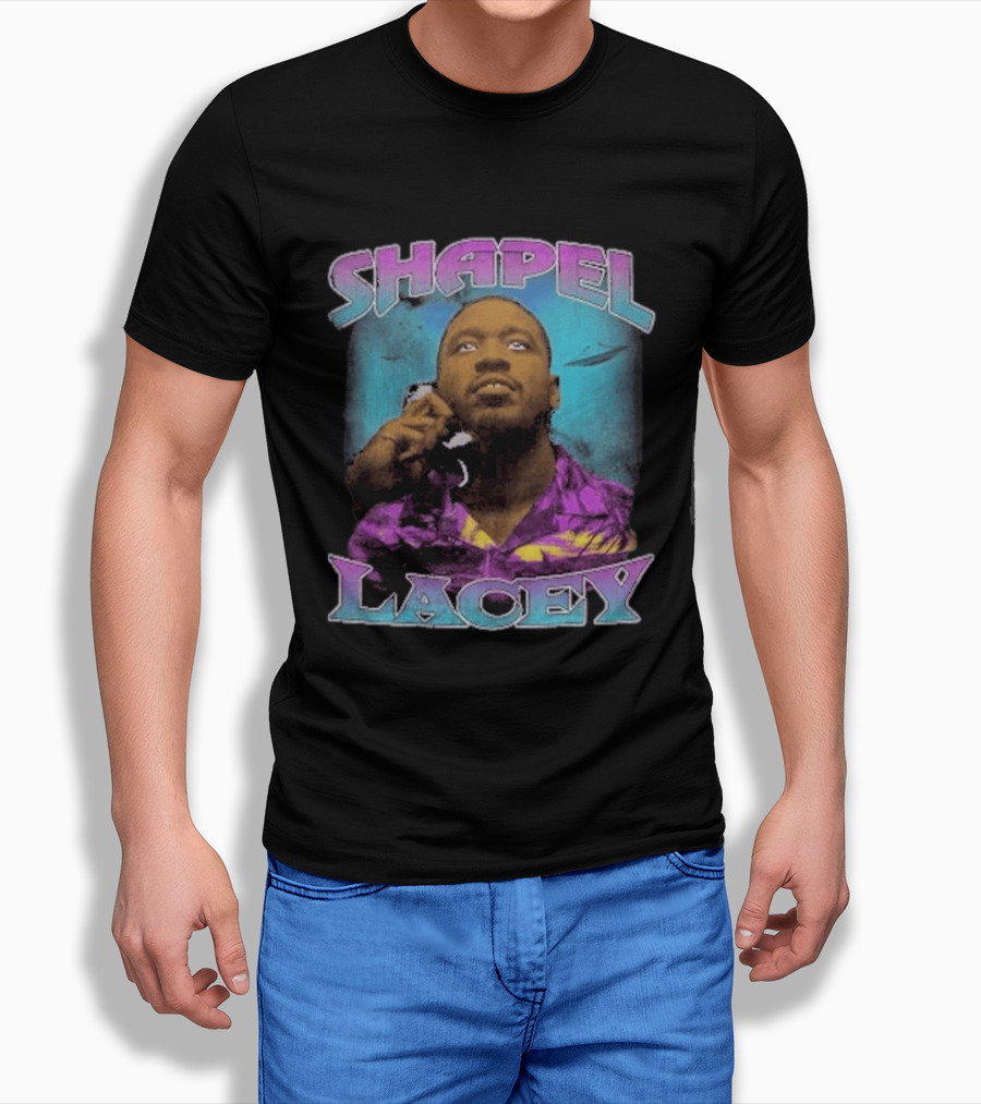 Shapel Lacey Vintage Style Purple Motif T-Shirt