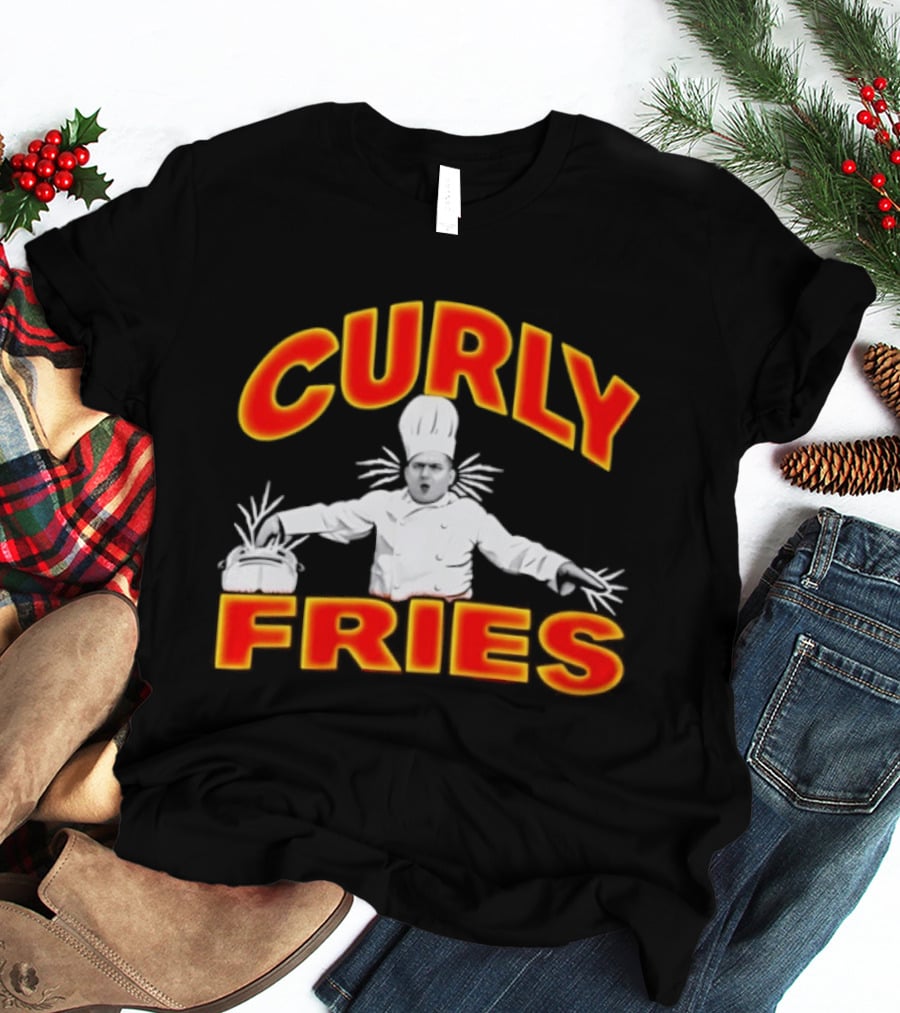The Three Stooges Curly Fries Chef Character 90s Comedy T-Shirt