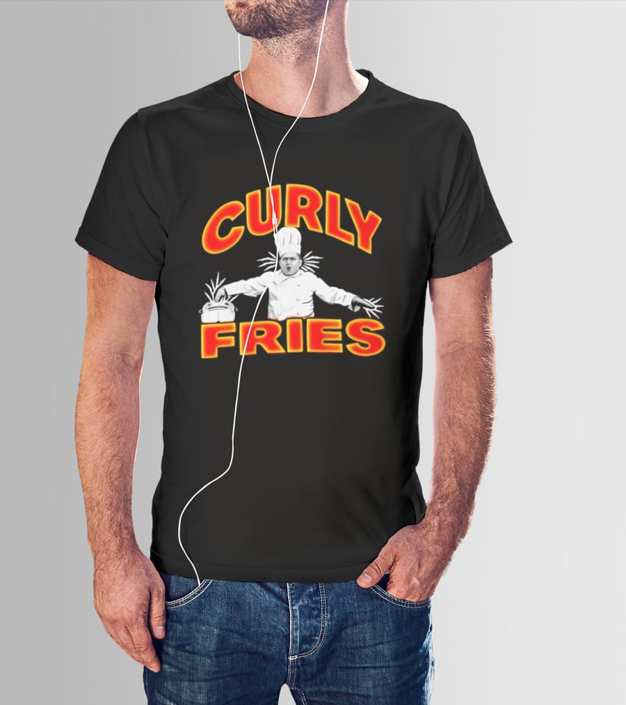 The Three Stooges Curly Fries Chef Character 90s Comedy T-Shirt