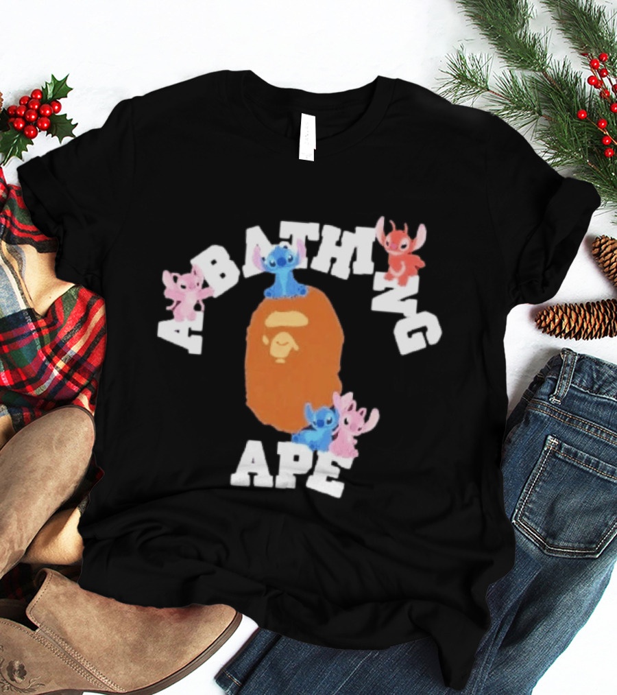 Original Bape A Bathing Ape Disney Stitch Collaboration T-Shirt