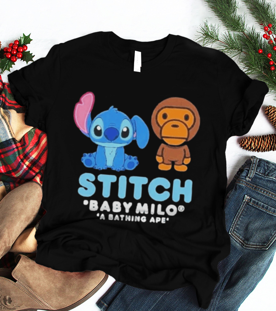 Bape X Disney Stitch Baby Milo A Bathing Ape Collab 2026 T-Shirt