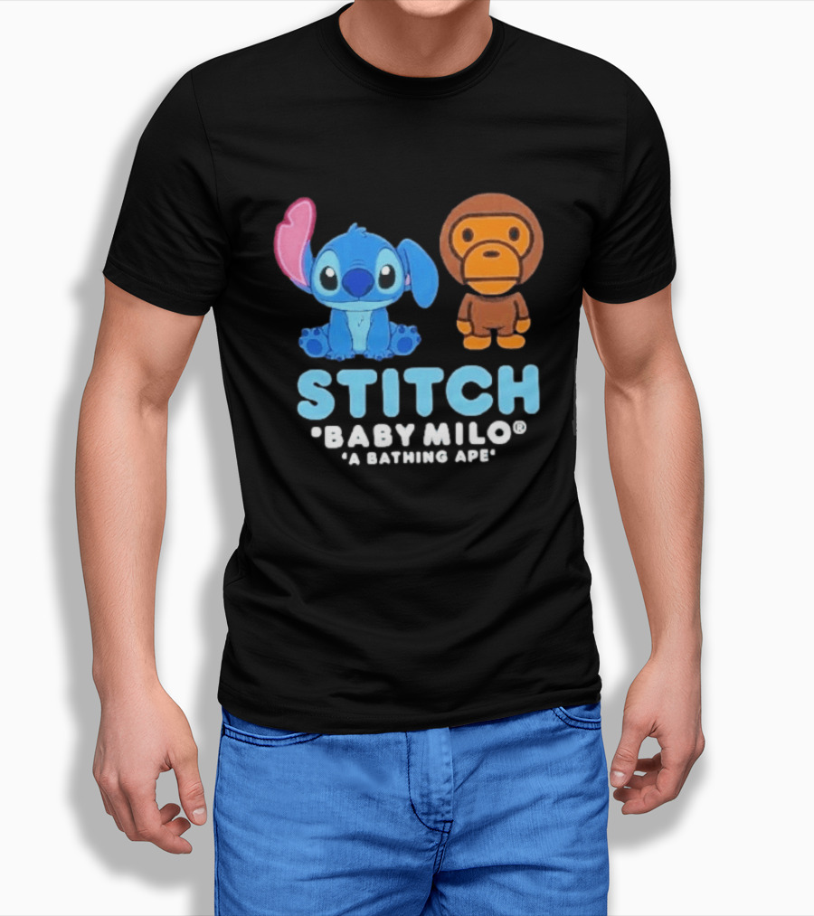 Bape X Disney Stitch Baby Milo A Bathing Ape Collab 2026 T-Shirt