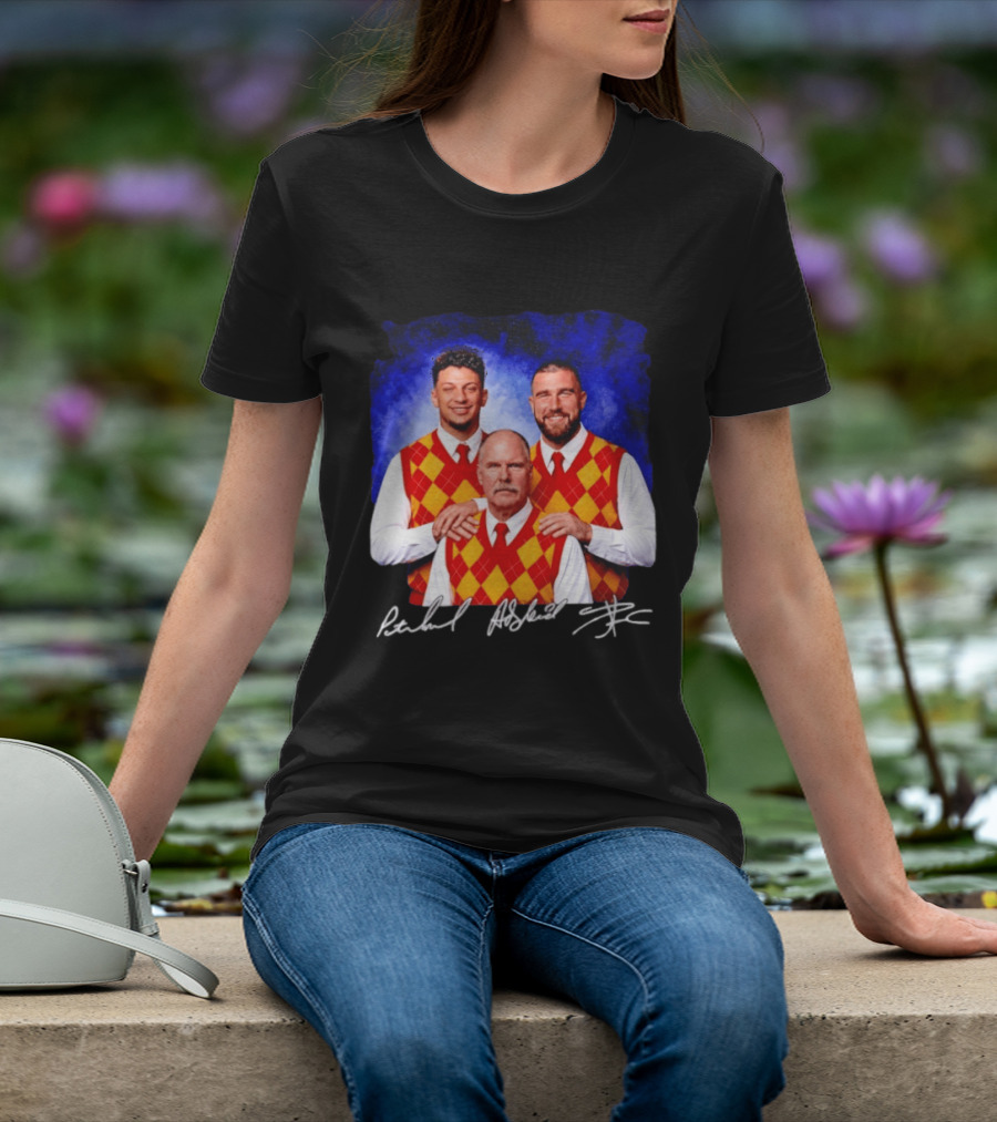 Patrick Mahomes Andy Reid Travis Kelce Kansas City Chiefs Step Brothers T-Shirt