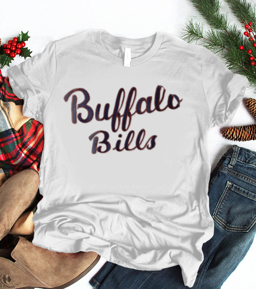 Buffalo Bills Script Text NFL Team Merchandise T-Shirt