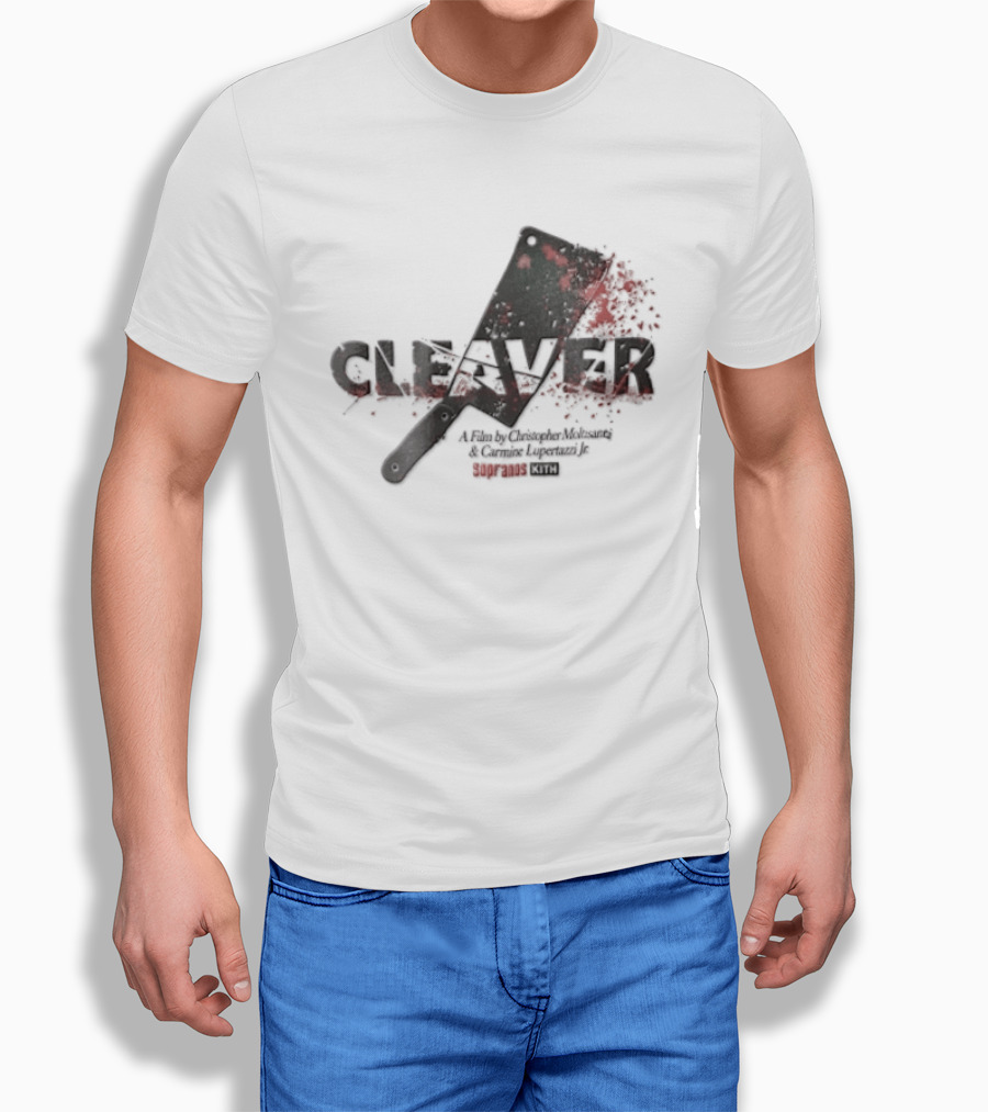 Cleaver A Film By Christopher Moltisanti And Carmine Lupertazzi Jr Sopranos Kith Blood Splatter Cleaver T-Shirt