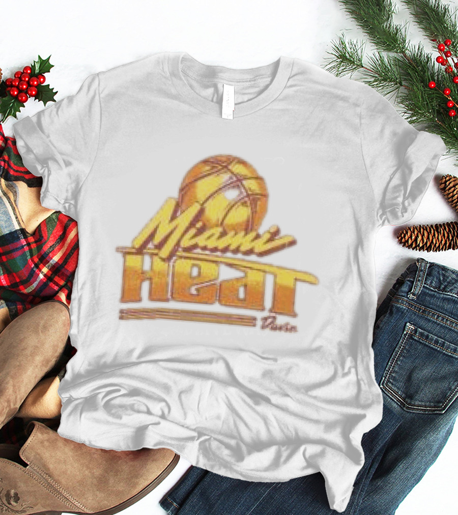 Miami Heat Store Court Culture X Duvin Sundown Vintage Basketball T-Shirt