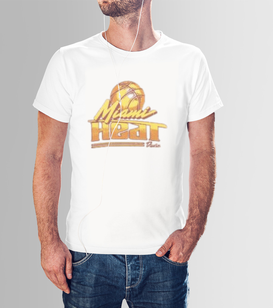 Miami Heat Store Court Culture X Duvin Sundown Vintage Basketball T-Shirt