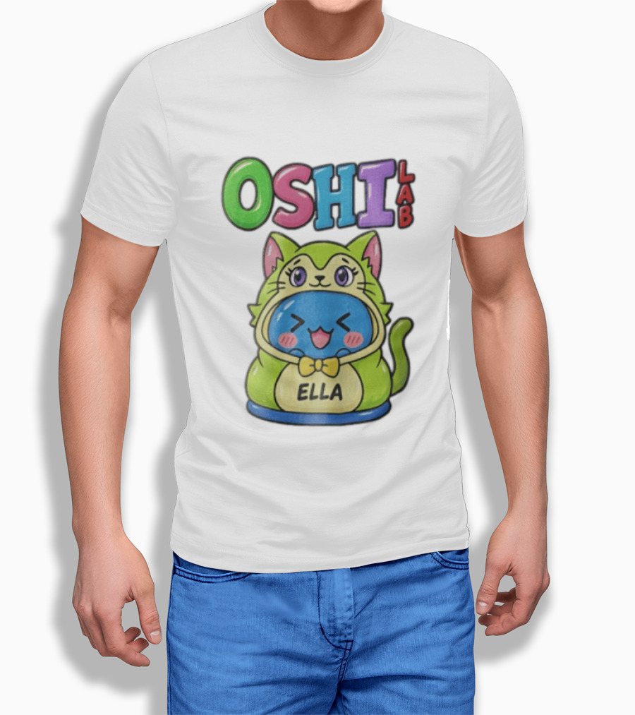 Oshi Lab Cute Cat Ella Kawaii T-Shirt