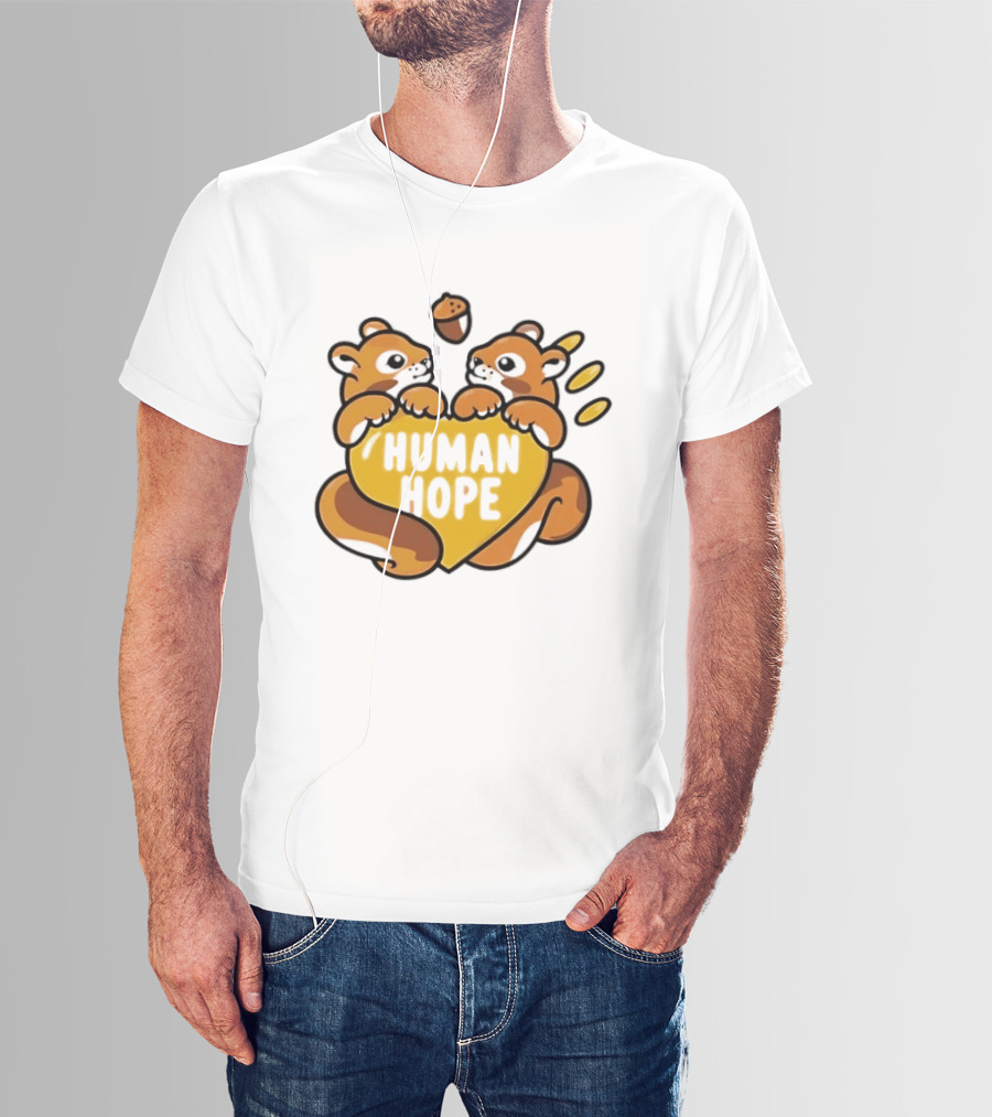 Human Hope J HOPE X Human Made Season 2 Squirrels Heart Acorn T-Shirt