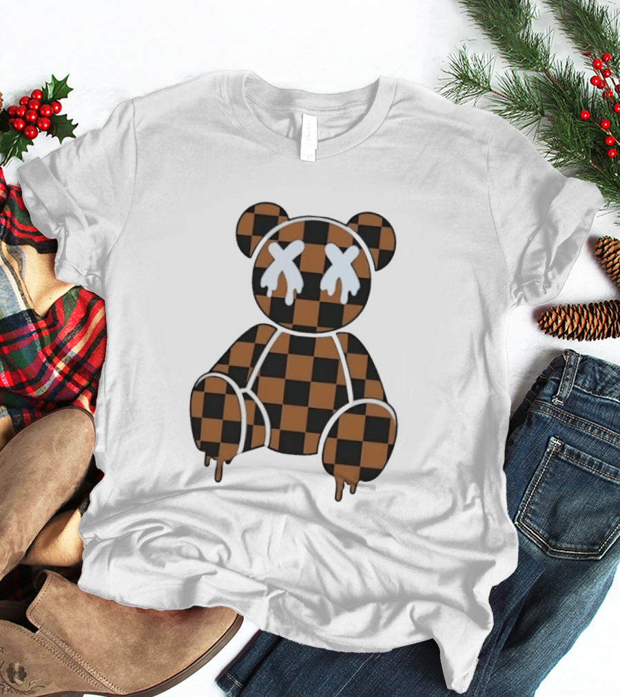 Jamie Foxx Jimmy Kimmel Live Checkered X Eyes Dripping Teddy Bear T-Shirt