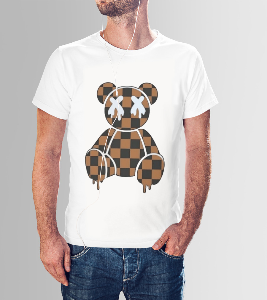 Jamie Foxx Jimmy Kimmel Live Checkered X Eyes Dripping Teddy Bear T-Shirt
