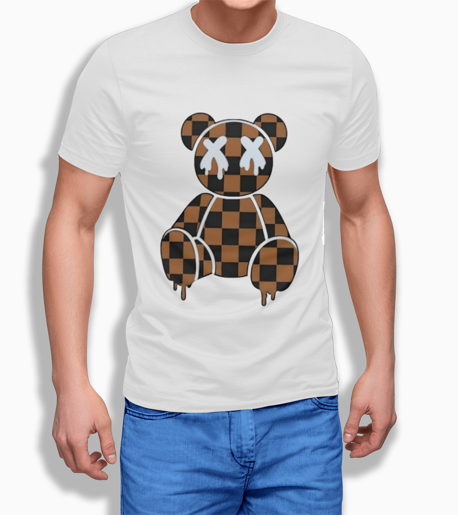 Jamie Foxx Jimmy Kimmel Live Checkered X Eyes Dripping Teddy Bear T-Shirt