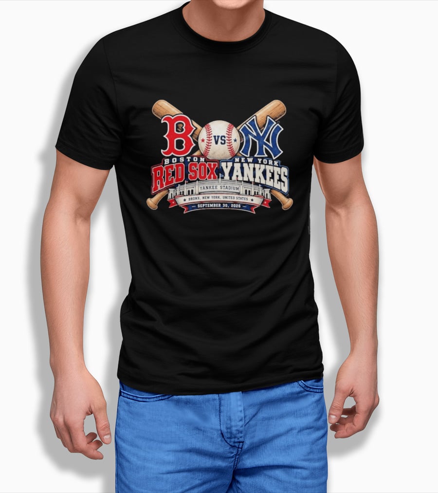 Boston Red Sox Vs New York Yankees Yankee Stadium Bronx September 30 2026 T-Shirt