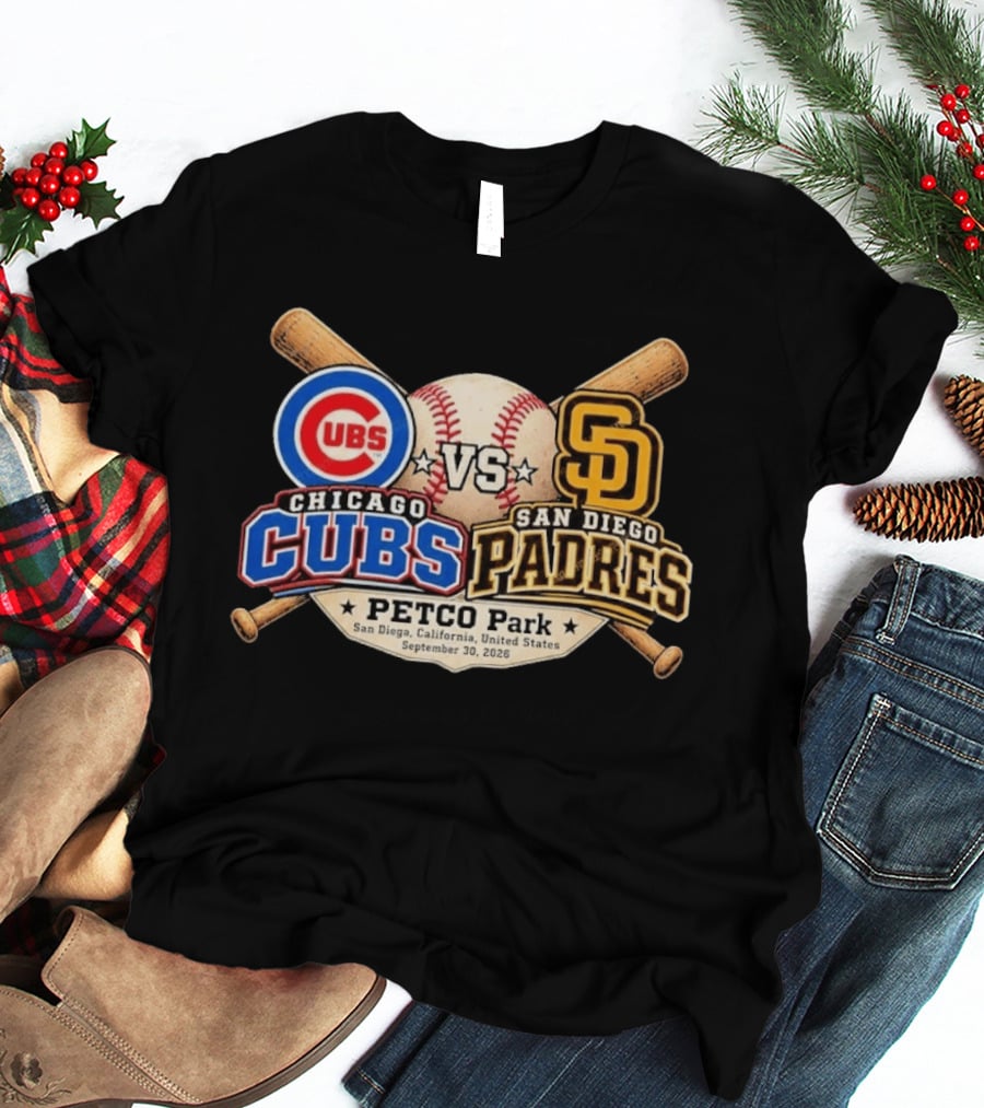 Chicago Cubs Vs San Diego Padres MLB NL Wild Card Series Game 2 PETCO Park San Diego September 30 2026 T-Shirt