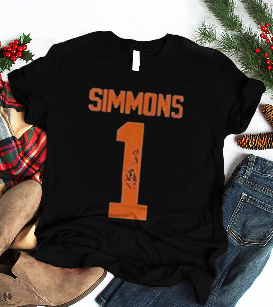 SIMMONS 1 Texas Longhorns Football T-Shirt