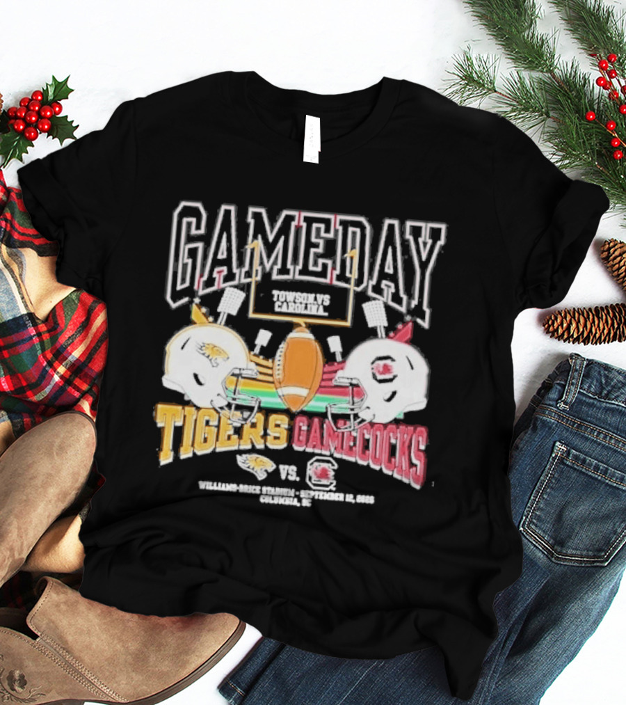 Gameday Towson Tigers Vs South Carolina Gamecocks Football September 12 2026 T-Shirt