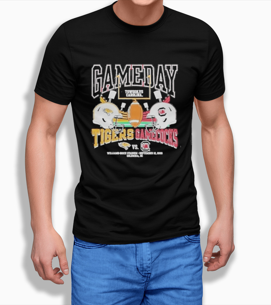 Gameday Towson Tigers Vs South Carolina Gamecocks Football September 12 2026 T-Shirt