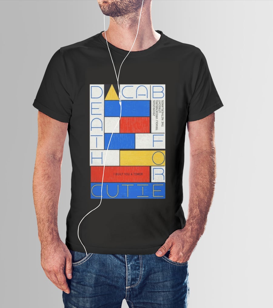 Death Cab For Cutie I Built You A Tower September 29 2026 TivoliVredenburg Utrecht The Netherlands T-Shirt