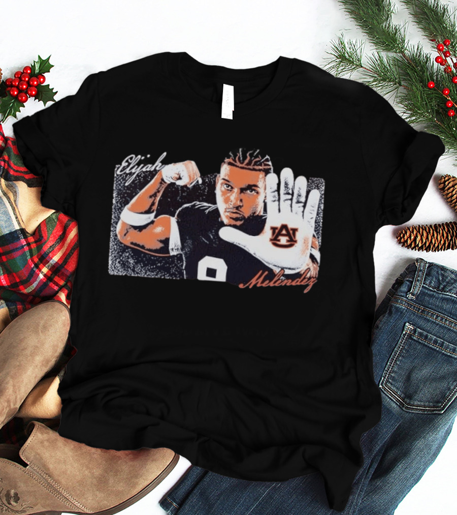 Elijah Melendez Auburn Tigers Football AU Hand Gesture T-Shirt