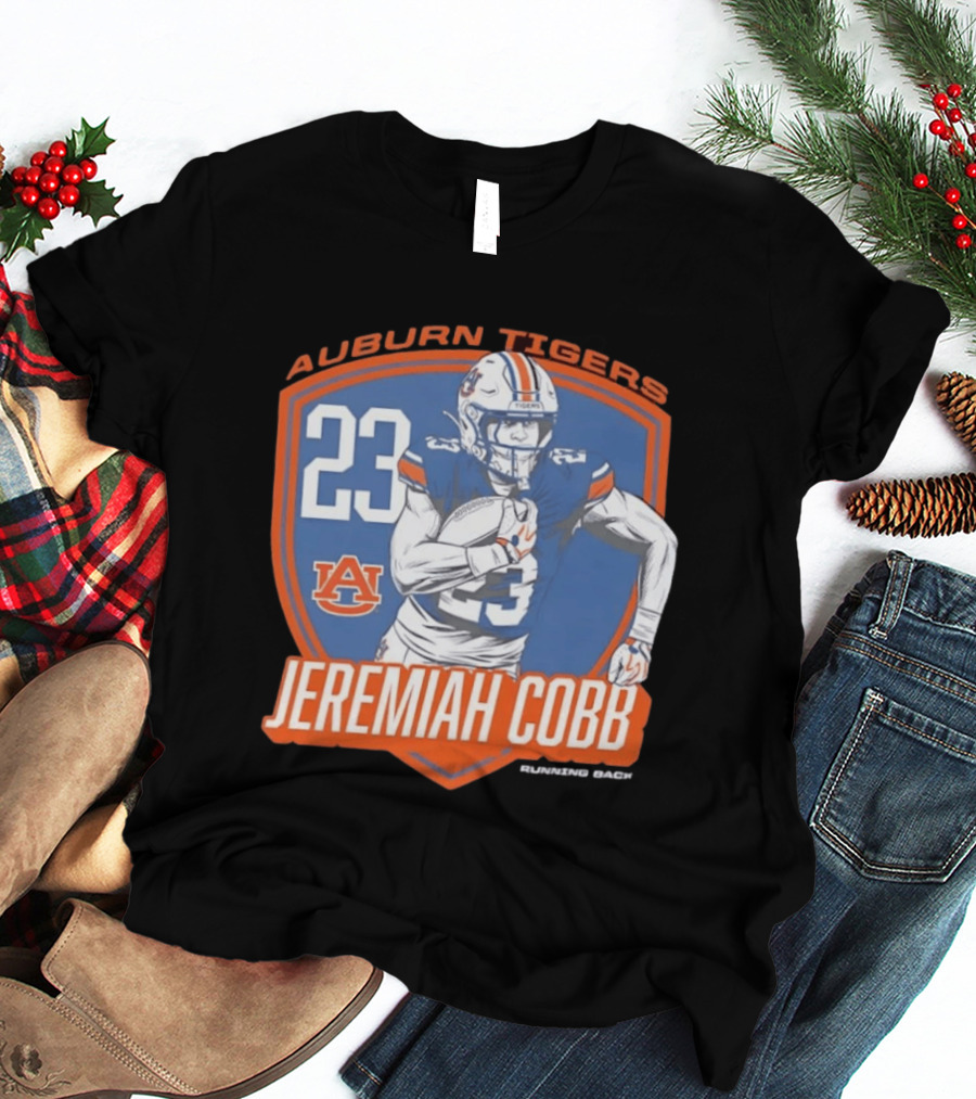 Jeremiah Cobb 23 Auburn Tigers Running Back Football Player T-Shirt