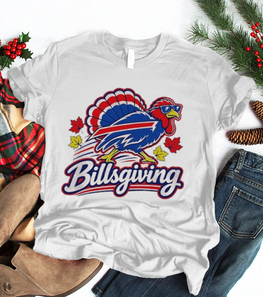 Buffalo Bills Thanksgiving 2026 Turkey Billsgiving Football Celebration T-Shirt