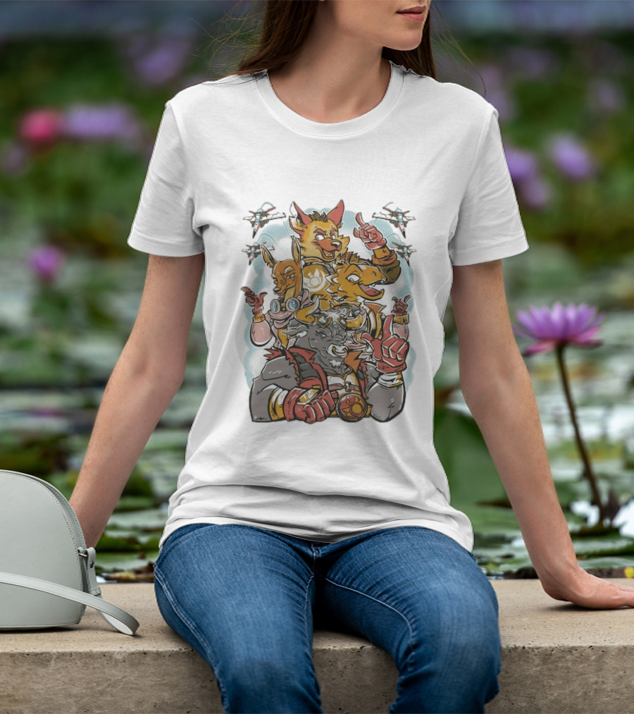 Chuhai Labs Bombs Away Anthro Pilot Team With Fighter Jets T-Shirt