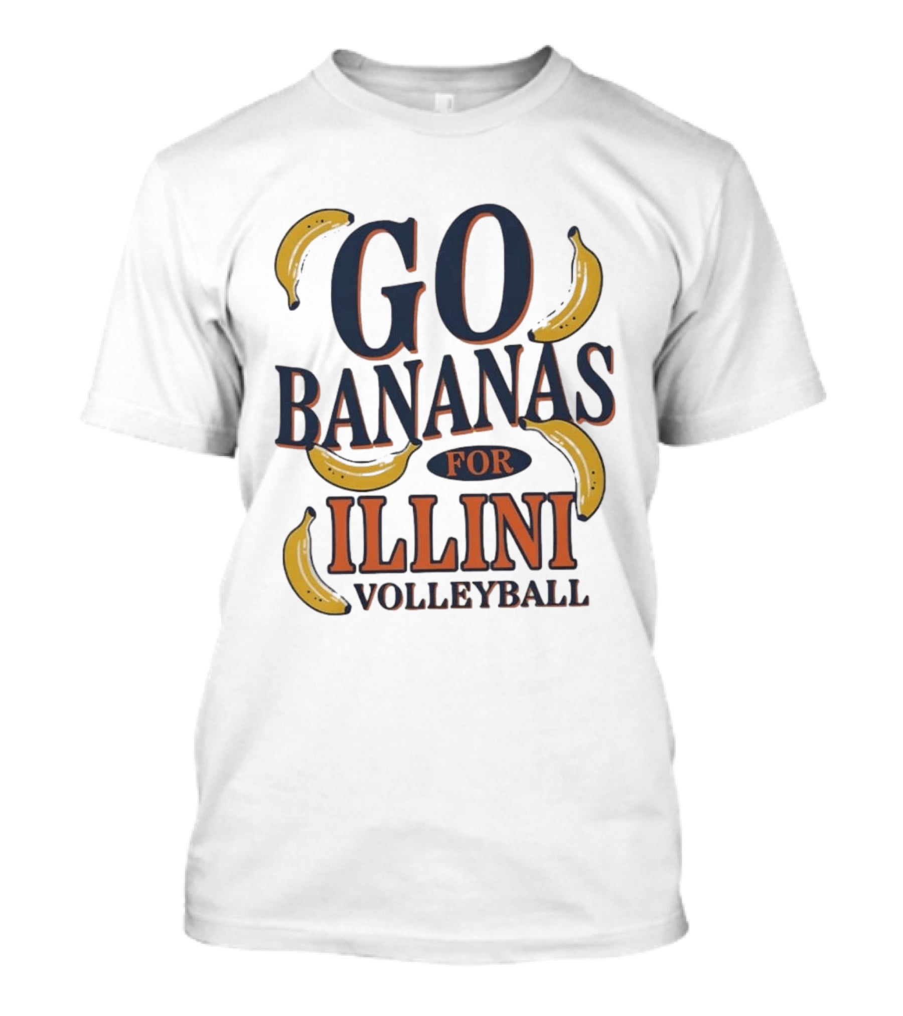 Go Bananas For Illini Volleyball Illinois Fighting Illini Women's Volleyball T-Shirt