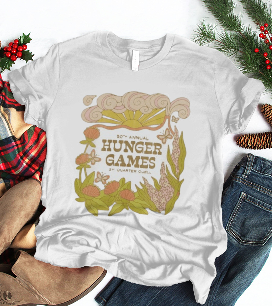 50th Annual Hunger Games 2nd Quarter Quell Floral Sun T-Shirt