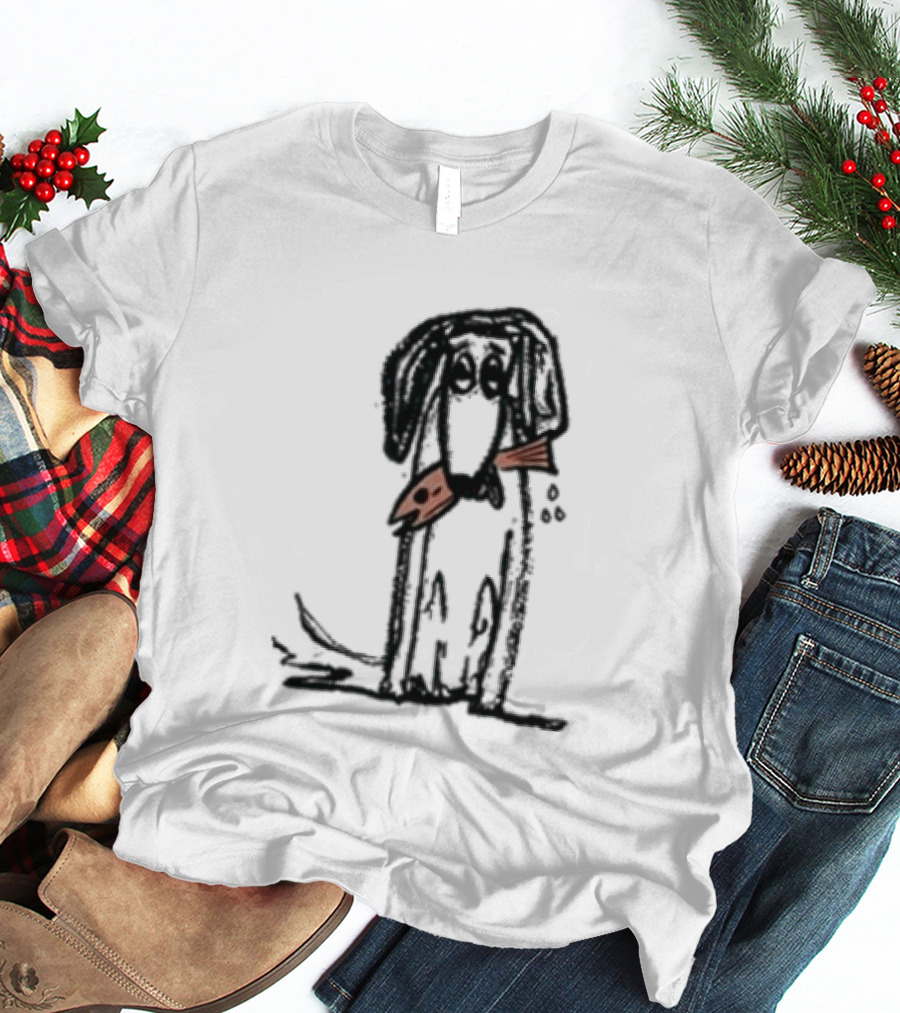 Leftover Salmon Good Dog Fish Band Artful Canine With Fish Collar T-Shirt