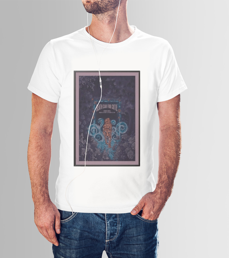 Death Cab For Cutie Cirque Royal Brussels September 30 2026 Tiger And Floral T-Shirt