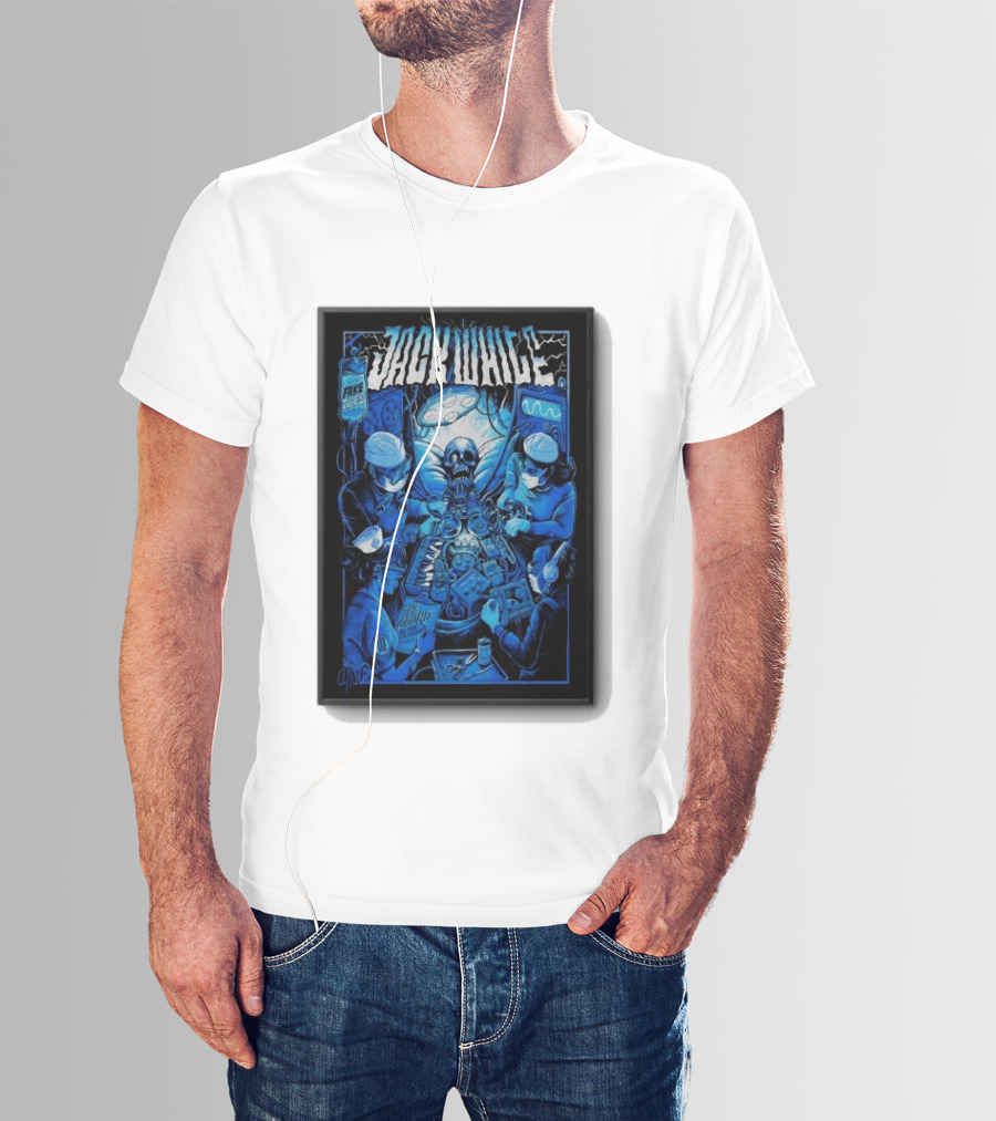 Jack White Del Mar CA 9 30 2026 Fake Blues Touring Skeleton Surgeons T-Shirt