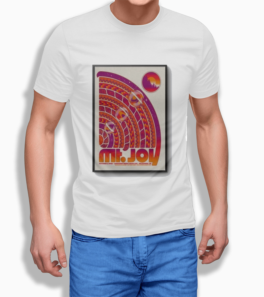 MT. Joy October 2 2026 Landmark Credit Union Live Milwaukee WI Psychedelic Sunset T-Shirt