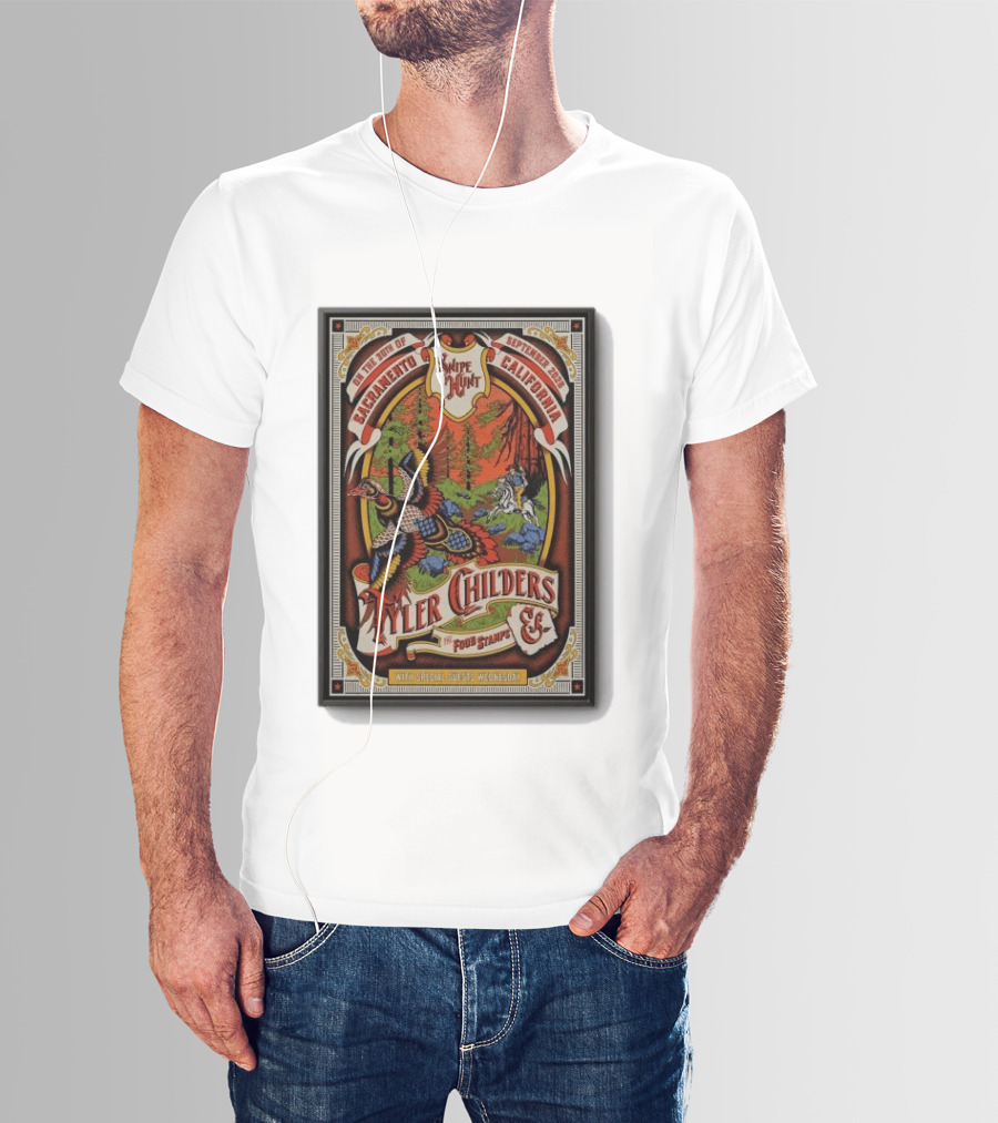 Tyler Childers Sacramento Concert September 30 2026 With Sipe Hunt Food Stamps Special Guests Wednesday T-Shirt