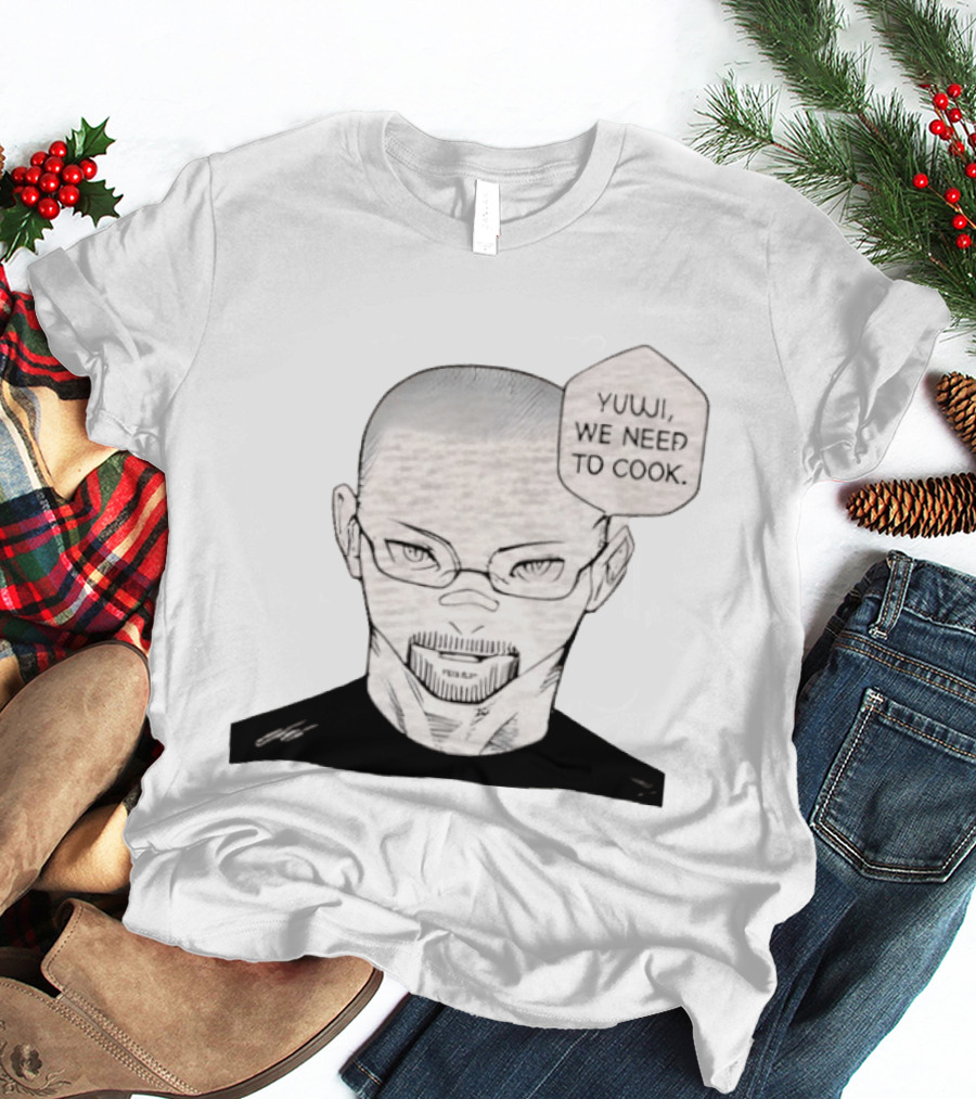 Satoru Gojo Walter White Crossover YUUJI WE NEED TO COOK Anime Manga Fusion T-Shirt