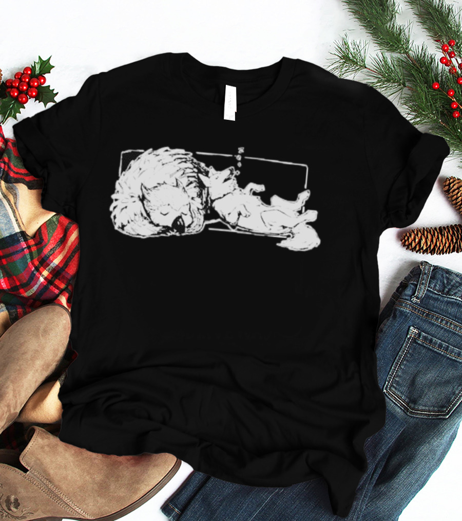 BaldurS Gate 3 Best Friends Owlbear And Dog Sleeping T-Shirt