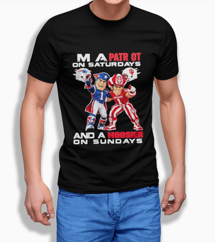 Patriot And Hoosier Football Saturdays Sundays Mascots T-Shirt