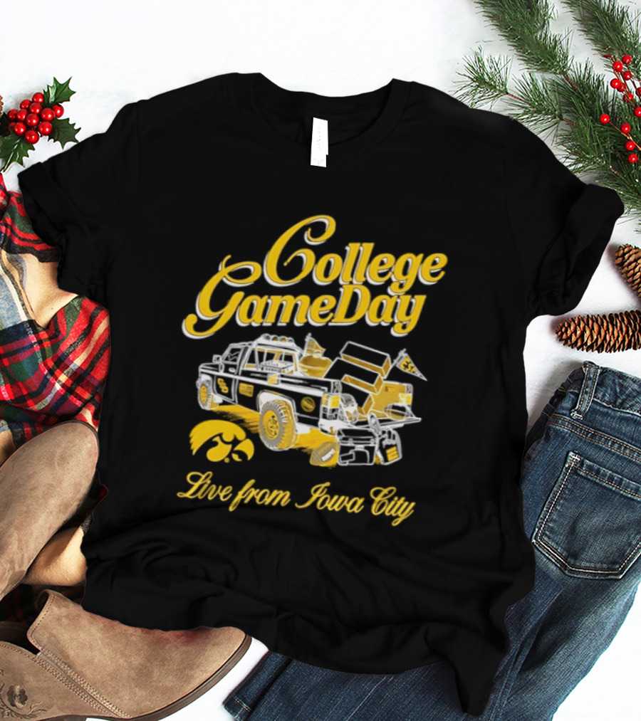 Iowa Hawkeyes 2026 College GameDay Live From Iowa City Tailgate Truck Hawkeye T-Shirt