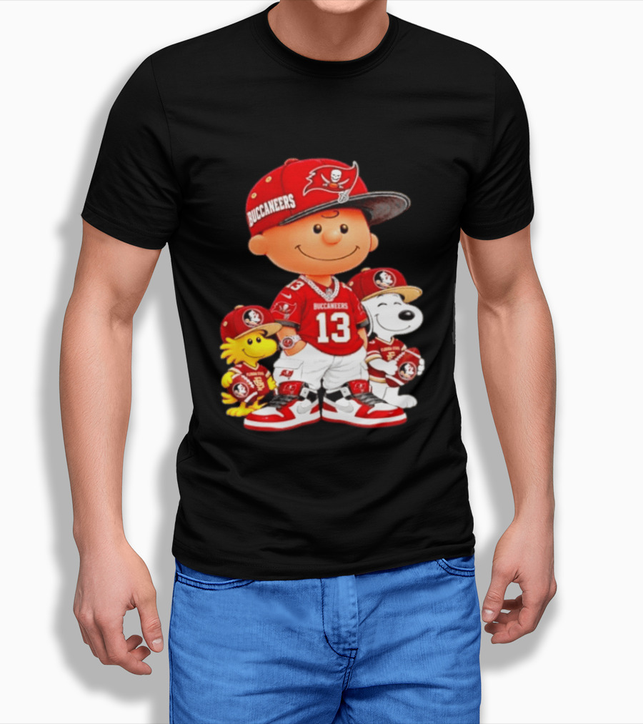 Charlie Brown 13 Snoopy Woodstock Buccaneers Florida State T-Shirt