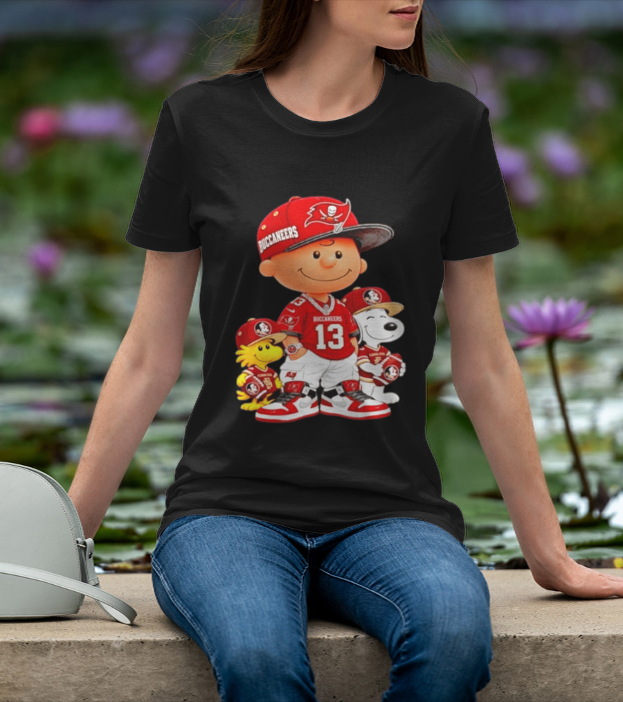 Charlie Brown 13 Snoopy Woodstock Buccaneers Florida State T-Shirt