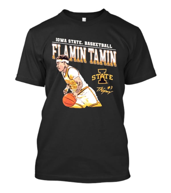 Iowa State Basketball Flamin Tamin Lipsey #3 T-Shirt