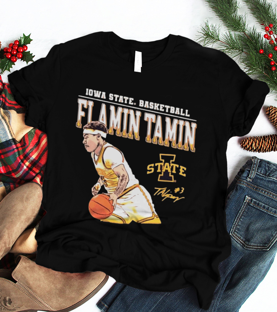 Iowa State Basketball Flamin Tamin Lipsey #3 T-Shirt