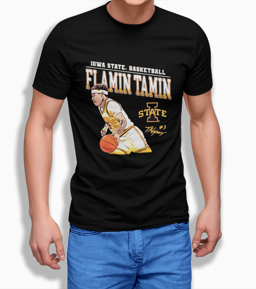 Iowa State Basketball Flamin Tamin Lipsey #3 T-Shirt